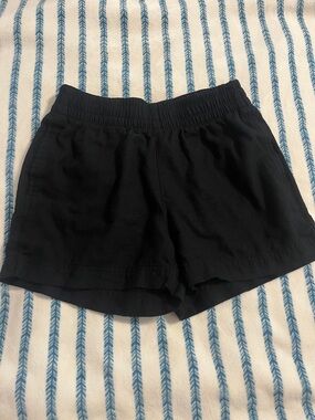 Old Navy Black Linen Women's Athletic Stretch-Waist Shorts